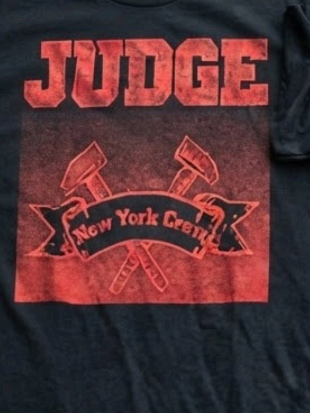 Judge New York Crew Red Graphic Black T-Shirt S-4XL - Picture 2 of 3